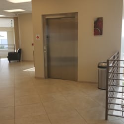 Center for Primary Care & Prevention - Second floor elevator with stairs behind.