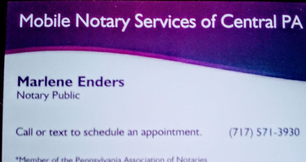 MOBILE NOTARY SERVICES Halifax, Pennsylvania Notaries Phone