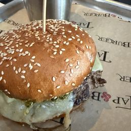 Chimichurri, bison burger Chimichurri, bison burger