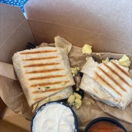 Breakfast burrito was delicious