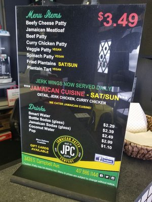 Menu photo 4 Jamaican Patty Springfield, MO