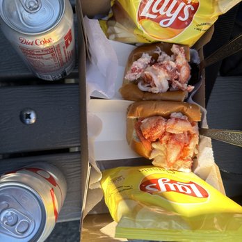 Footbridge Lobster - Lobster roll cut in half to share - Seafood Near Me - Ogunquit, Maine