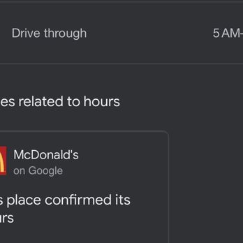 McDonald's - Drive through hours. - Fast Food Near Me - Quartz Hill, California
