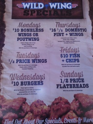 Menu photo 1 Wild Wing Edmonton, AB Menu photo 1 Wild Wing Edmonton, AB
