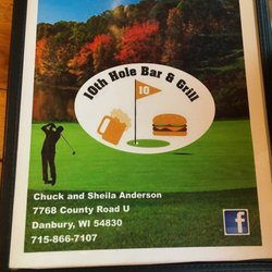 The 10th Hole - Menu cover