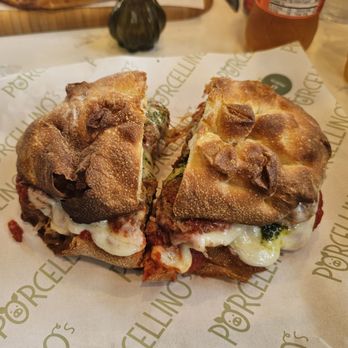 Porcellino's - The best meatball sandwich ever. You'll not find this bread/roll anywhere. Very Substantial. - Italian Near Me - Simi Valley, California Porcellino's - The best meatball sandwich ever. You'll not find this bread/roll anywhere. Very Substantial. - Italian Near Me - Simi Valley, California