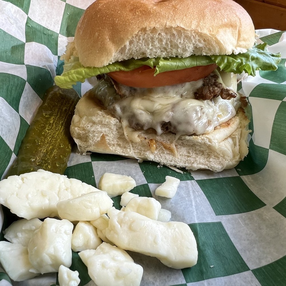 Country Dairy - Burger with cheese curds - Ice Cream & Frozen Yogurt Near Me - New Era, Michigan
