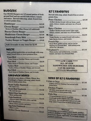 Menu photo 7 RJ's Cafe Dana Point, CA