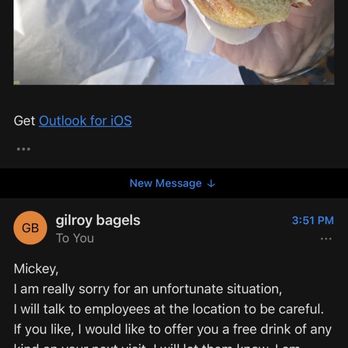 Blazin' Bagelz - The response to finding a used bandaid in our bagel... - Bagels Near Me - Gilroy, California