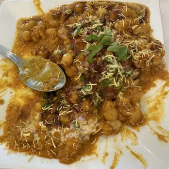 Shalimar Indian Restaurant - Samosa chaat-partially eaten - Indian Near Me - Louisville, Kentucky Shalimar Indian Restaurant - Samosa chaat-partially eaten - Indian Near Me - Louisville, Kentucky