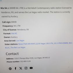 Mix 94.1 - Contact info