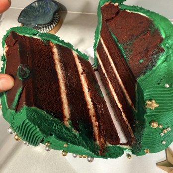 Sugar and Scribe  - Christmas tree red velvet cake - Bakeries Near Me - La Jolla, California