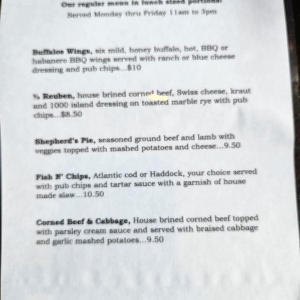 Hibernian Restaurant & Pub - Lunch menu. - Irish Near Me - Raleigh, North Carolina Hibernian Restaurant & Pub - Lunch menu. - Irish Near Me - Raleigh, North Carolina