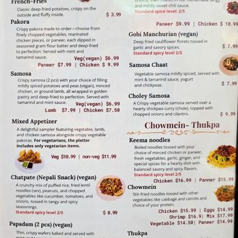 Indian-Nepali Kitchen - Menu - Indian Near Me - Seattle, Washington Indian-Nepali Kitchen - Menu - Indian Near Me - Seattle, Washington