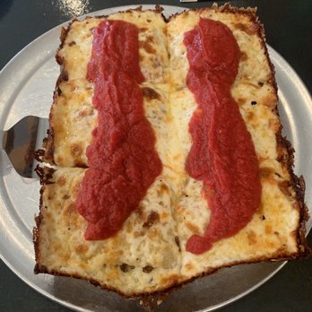 Spitfire Pizza - Classic Cheese Detroit-Style Pizza (8"x10"). - Pizza Near Me - Boise, Idaho Spitfire Pizza - Classic Cheese Detroit-Style Pizza (8"x10"). - Pizza Near Me - Boise, Idaho