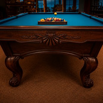 Billy Yards Billiards - Beautiful Olhausen Pool Table looking for a new home! It is hard to take your eyes off this one. Wow. - Pool & Billiards Near Me Billy Yards Billiards - Beautiful Olhausen Pool Table looking for a new home! It is hard to take your eyes off this one. Wow. - Pool & Billiards Near Me