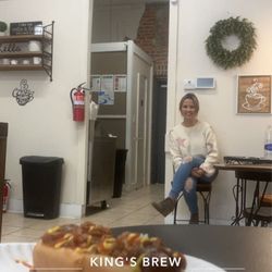 King's Brew - This is one the best baristas in the buiness with one of their legendary sausage dog!