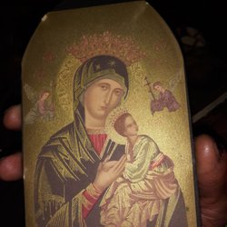 Capital Gallery of Contemporary Art - This is a origanal copy of the mother of perpetual help icon with jesus by her side it's a 22k gold painting