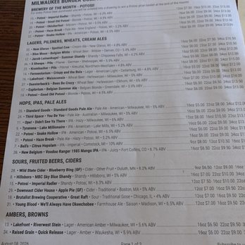 Milwaukee Burger Company - Beer menu - Burgers Near Me - Franklin, Wisconsin Milwaukee Burger Company - Beer menu - Burgers Near Me - Franklin, Wisconsin