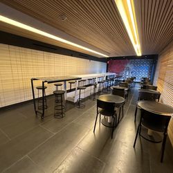 Upstairs seating area