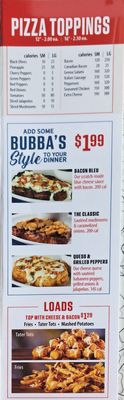 Menu photo 5 Bubba's 33 Wesley Chapel, FL
