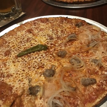Colony Grill - Half hot oil, half onion and sausage - Pizza Near Me - Arlington, Virginia