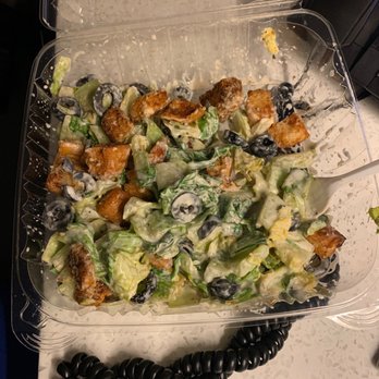 Two Brothers Pizza - Soggy Cesar salad with black olives!!! - Pizza Near Me - Rhinebeck, New York Two Brothers Pizza - Soggy Cesar salad with black olives!!! - Pizza Near Me - Rhinebeck, New York