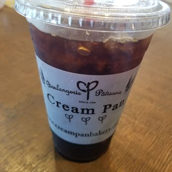 Cream Pan - (Not a strawberry croissant pic) Iced coffee. - Bakeries Near Me - Tustin, California Cream Pan - (Not a strawberry croissant pic) Iced coffee. - Bakeries Near Me - Tustin, California