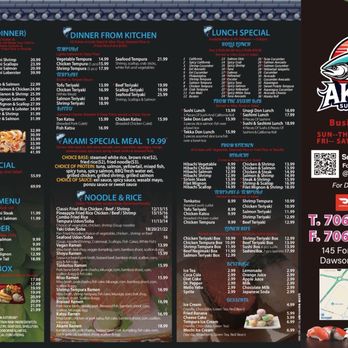 Akami - Kitchen menu and lunch menu - Sushi Bars Near Me - Dawsonville, Georgia Akami - Kitchen menu and lunch menu - Sushi Bars Near Me - Dawsonville, Georgia