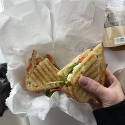 Needmore Coffee - Chicken cheese pesto panini