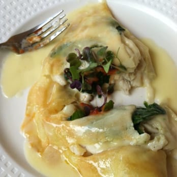 Le Yaca - Crepe w/ crab meat and swiss - French Near Me - Williamsburg, Virginia Le Yaca - Crepe w/ crab meat and swiss - French Near Me - Williamsburg, Virginia