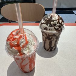 Chill...The Milkshake Bar - Strawberry Banana Shake & Peanut Butter Shake