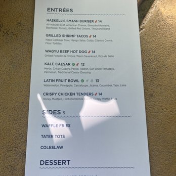 Haskell's Food Truck - This is the actual menu, completely different than what the Yelp site has posted! - Salad Near Me - Santa Barbara, California Haskell's Food Truck - This is the actual menu, completely different than what the Yelp site has posted! - Salad Near Me - Santa Barbara, California