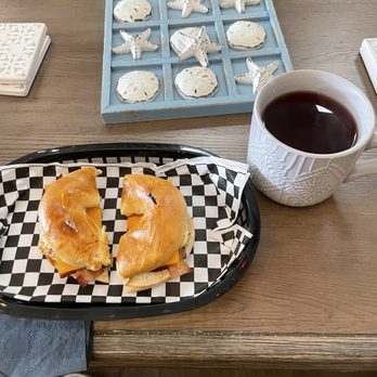 Brue Coffee Shop - Bacon egg and cheese BYOB (Build Your Own Bagel) and tea - Coffee & Tea Near Me - Virginia Beach, Virginia Brue Coffee Shop - Bacon egg and cheese BYOB (Build Your Own Bagel) and tea - Coffee & Tea Near Me - Virginia Beach, Virginia