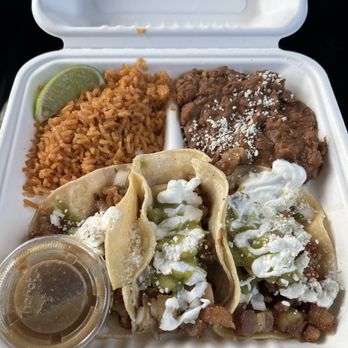 Rico's Taco Shop - Pork Belly Taco Plate - Tacos Near Me - Volcano, Hawaii