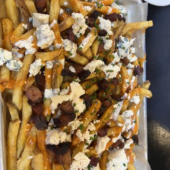 Von Blaze - Blue cheese bacon Buffalo sauce French fries - Sandwiches Near Me - Morgantown, West Virginia
