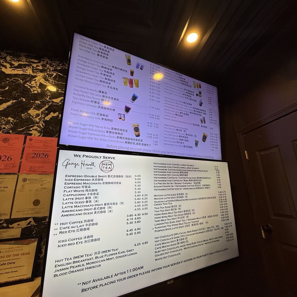 Cafe Darq - Menu - Asian Fusion Near Me - Boston, Massachusetts
