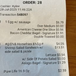 They nickel and dime you for everything. Lettuce is $.54! They nickel and dime you for everything. Lettuce is $.54!