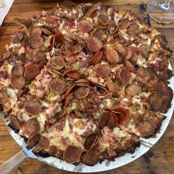 The Crust Pizza - GF meat lovers pizza with no meatballs