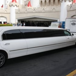 Las Vegas LX Limo - Our limo outside Excalibur
