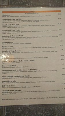 Menu photo 2 La Mestiza Madison, WI