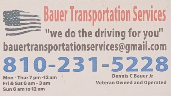 BAUER TRANSPORTATION SERVICES - Updated November 2025 - Burton ...
