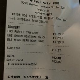 Receipt. The 4 pack of the Ube was the same price as the single.