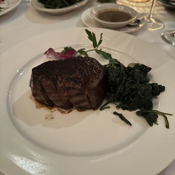 Empire Steak House - Midtown East - The larger filet.  With spinach. - Steakhouses Near Me - New York, New York