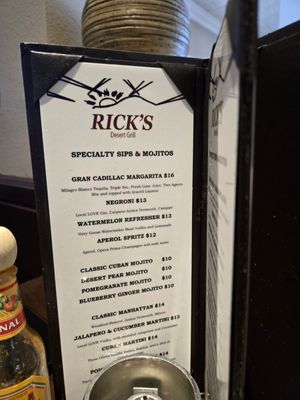 Menu photo 8 Rick's Restaurant Palm Springs, CA