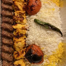 Shah Abbas - Vaziri leg, mix of beef and chicken kebab skewers