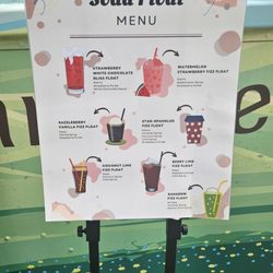 Zacchi Food Truck - Soda float menu