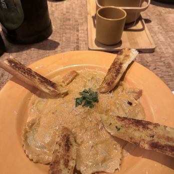 Au Lac - Ravioli Rosa very flavorful. Loved the soft. Garlic bread was soft too. Great choice - Vegan Near Me - Los Angeles, California