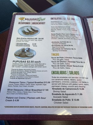 Menu photo 4 Baleadas Grill Silver Spring, MD