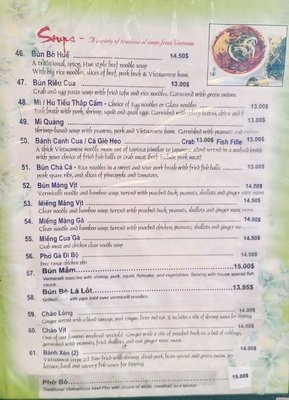 Menu photo 7 Huong Binh Seattle, WA